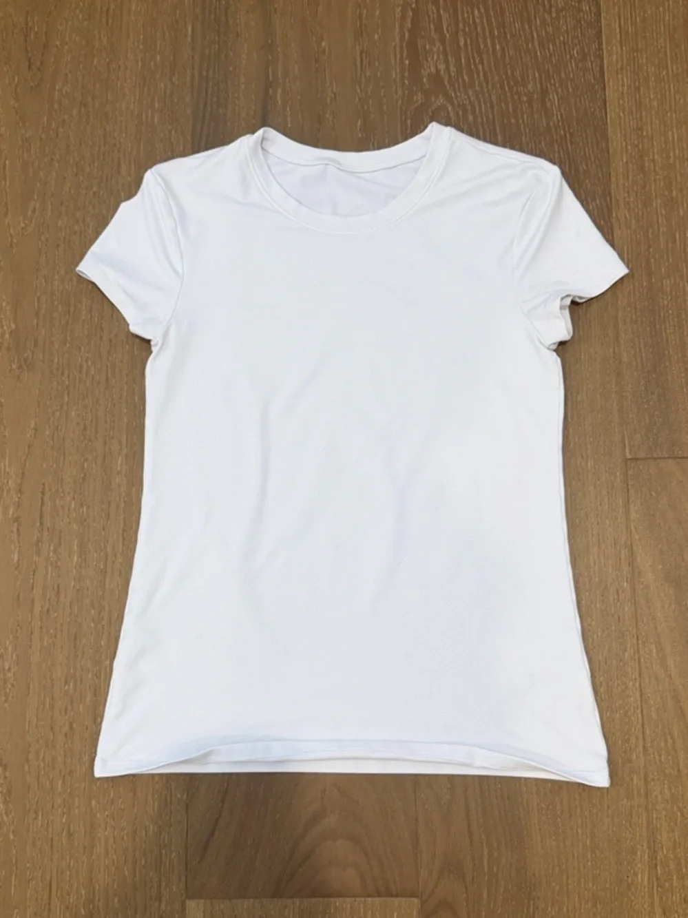 ALO Yoga White Short-Sleeve Crewneck Tee. Small stain on back.